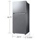 Samsung Bespoke AI 18 Cu. Ft. Top Freezer Refrigerator with All-Around Cooling in Stainless Steel, , large
