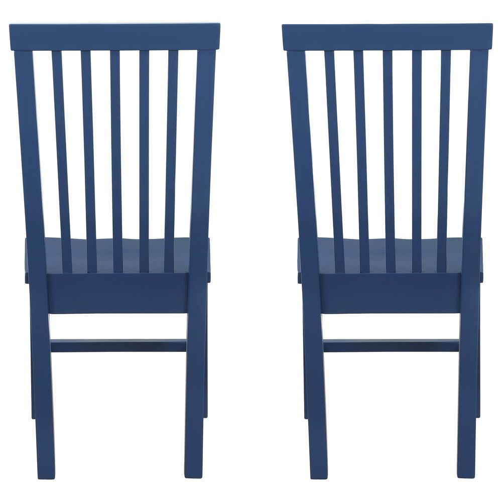 Linon Home Decor Percival Side Chair in Navy Blue (Set of 2), , large