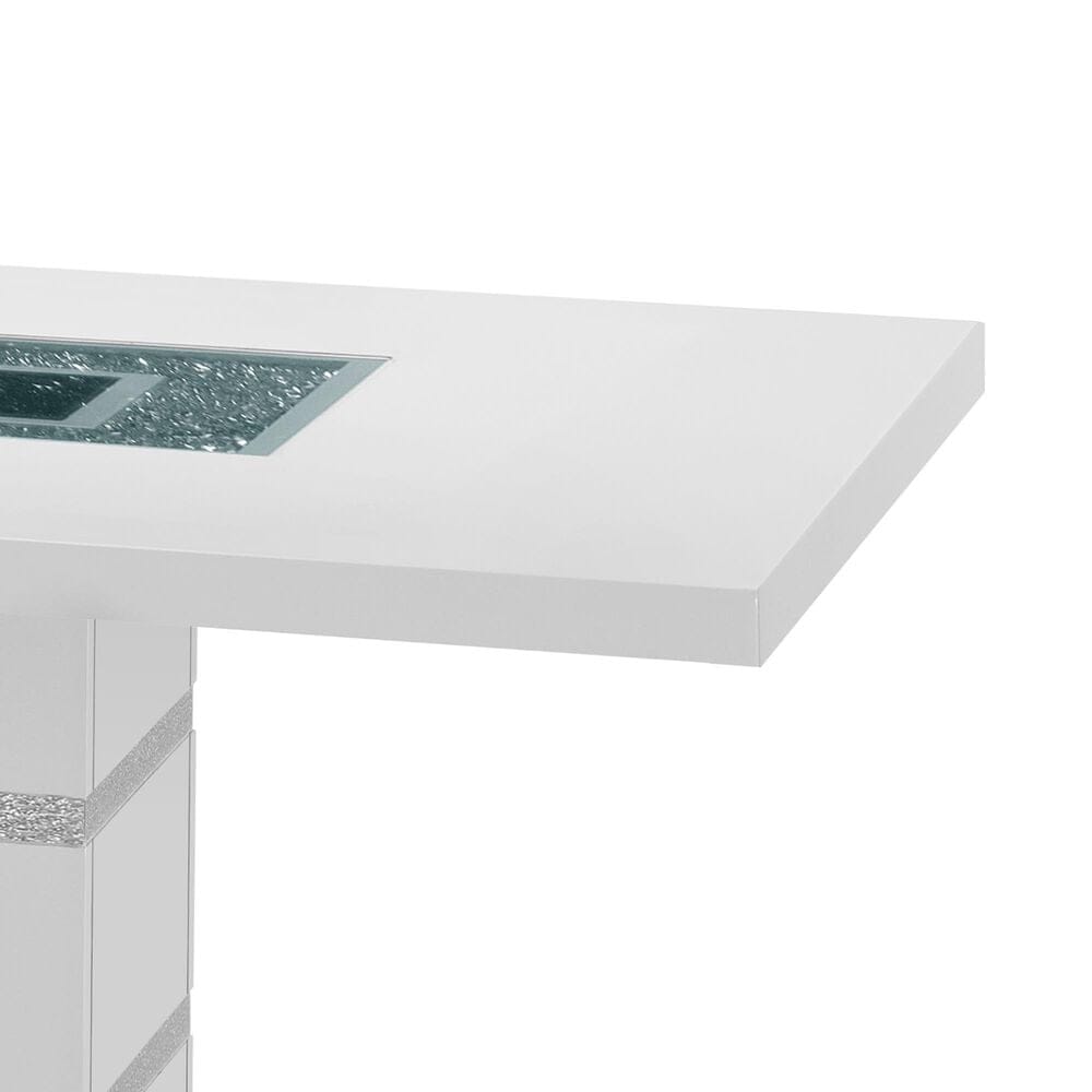 Global Furniture USA Monoco Pedestal Dining Table and 4 Dining Chairs in White, , large