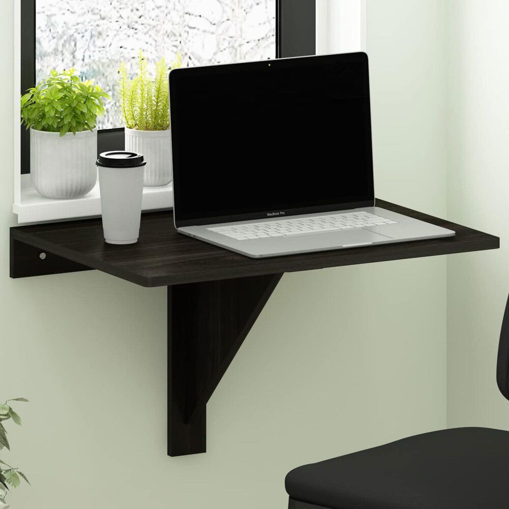 HOMLUX Wall Mounting Folding Table in Espresso, , large