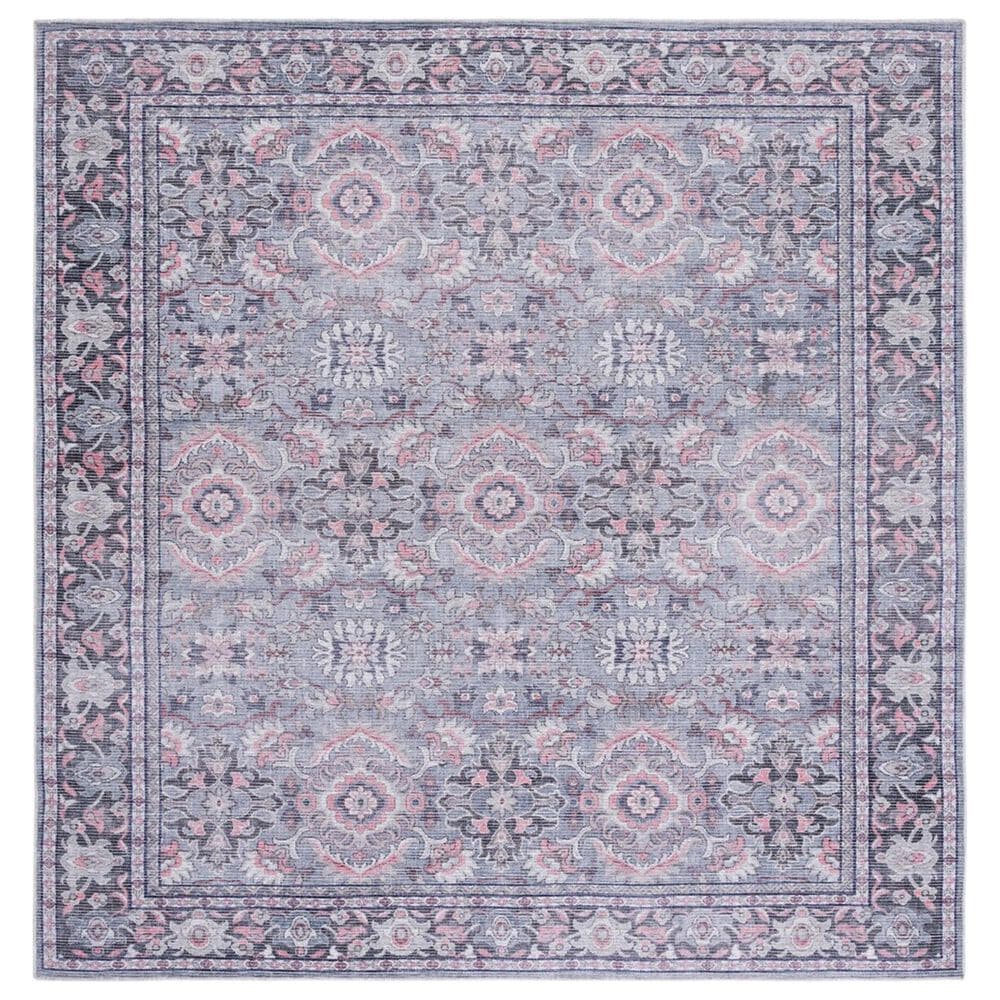 Safavieh Serapi 6"7" Square Grey and Pink Area Rug, , large