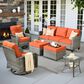 HOMLUX 6-Piece Patio Conversation Set in Orange, , large