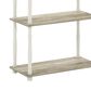 HOMLUX Turn-N-Tube 5-Tier Open Storage Bookshelf in Sonoma Oak and White, , large