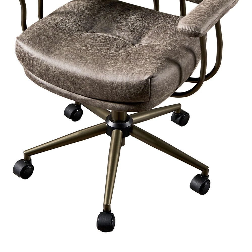 HOMLUX Executive Office Chair with Suede Fabric Cushion in Gray, , large