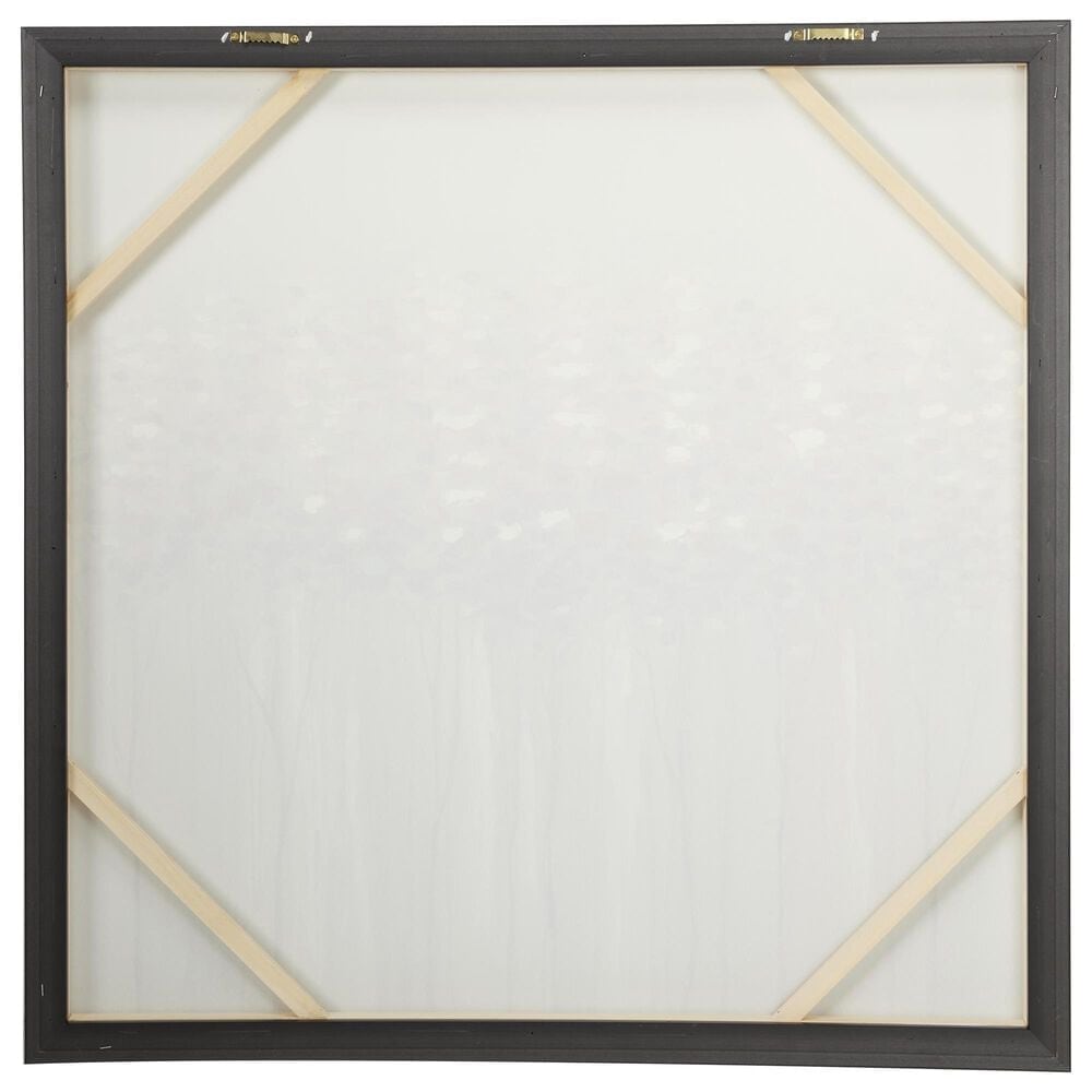 Maple and Jade 40&quot; x 40&quot; Square Tree Wall Art with Silver Frame in Black, Cream, Pink and Brown, , large