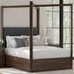 Millenium Dilenno Queen Canopy Panel Bed in Dark Brown with USB Ports, , large