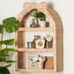 Baxton Studio Creusa 3-Tier Arched Wall Shelf in Natural Brown, , large