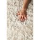 Nourison Luxe Shag LXS01 9" x 12" Ivory Area Rug, , large