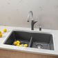 Blanco Diamond Equal Double Bowl Kitchen Sink with Low Divide in Cinder, , large