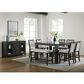 Mayberry Hill Elodie 6-Piece Square Dining Set in Charcoal, , large
