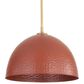 Golden Lighting Shepard 1-Light Pendant with Russet Clay Shade in Modern Brass, , large