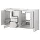 Lexora Home Lafarre 60" Double Bathroom Vanity in White with 2 cm White Quartz Top and Rectangular Sinks, , large