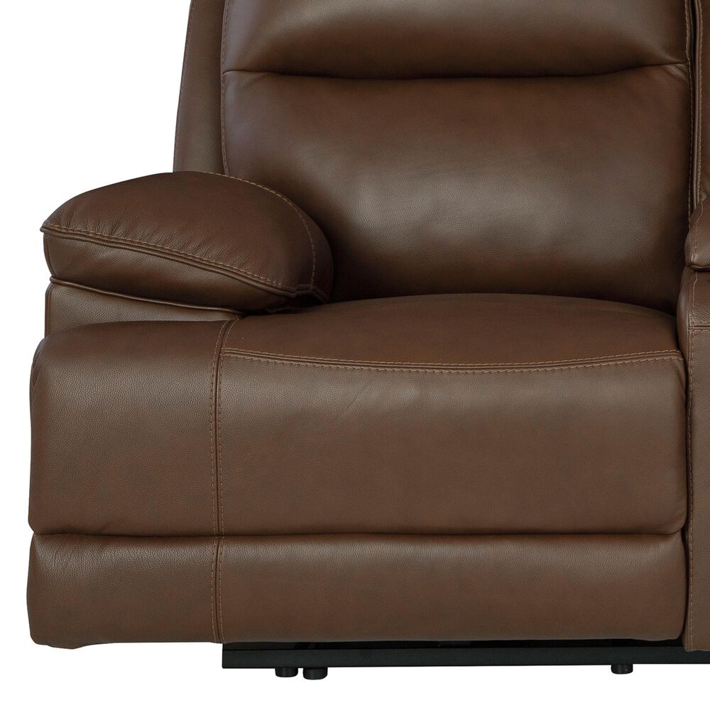 Ashley VonRyan Power Reclining Loveseat with Adjustable Headrest in Tobacco, , large
