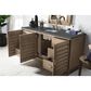 James Martin Vanities Portland 60" Single Bathroom Vanity in Whitewashed Walnut with 3 cm Parisien Bleu Quartz Top and Rectangular Sink, , large