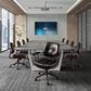 HOMLUX Executive Office Chair with PU Fabric Cushion in Black, , large