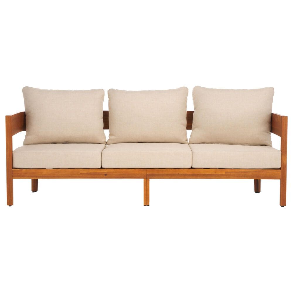 Safavieh Theo 3-Seater Outdoor Sofa in Taupe, , large