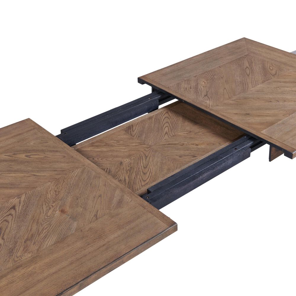 Hawthorne Furniture Oslo 6-Piece Rectangular Dining Set with 24&quot; Leaf in Weathered Chestnut, , large