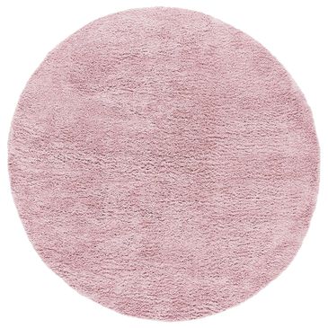 Safavieh August Shag AUG533U 6"7" Round Pink Area Rug, , large