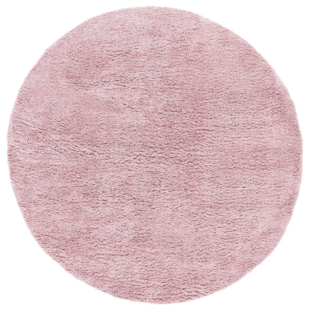 Safavieh August Shag AUG533U 6"7" Round Pink Area Rug, , large