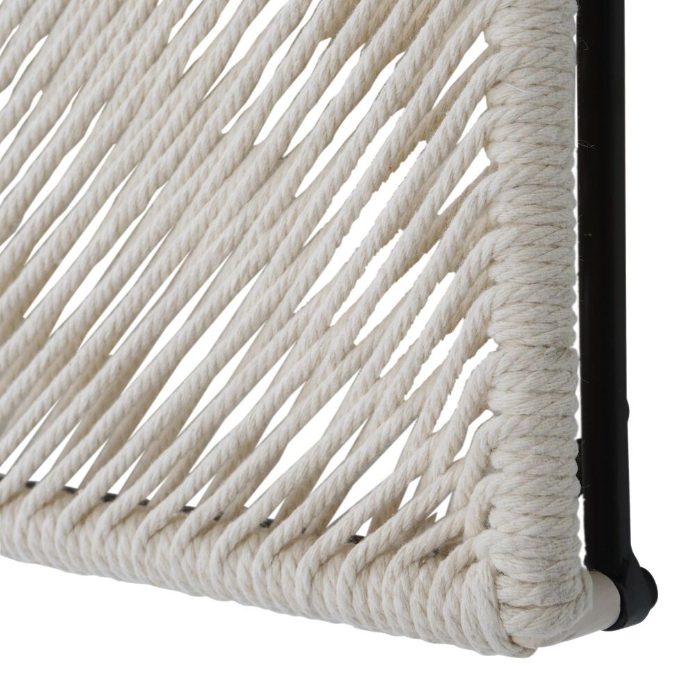 Uttermost Seeing Double Rope Wall Squares in Black and Off White &#40;Set of 2&#41;, , large