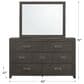 Mayberry Hill Sasha 7 Drawer Dresser and Mirror in Grey, , large