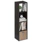 HOMLUX 4-Cube Cubic Shelf Storage Bookcase in Espresso, , large