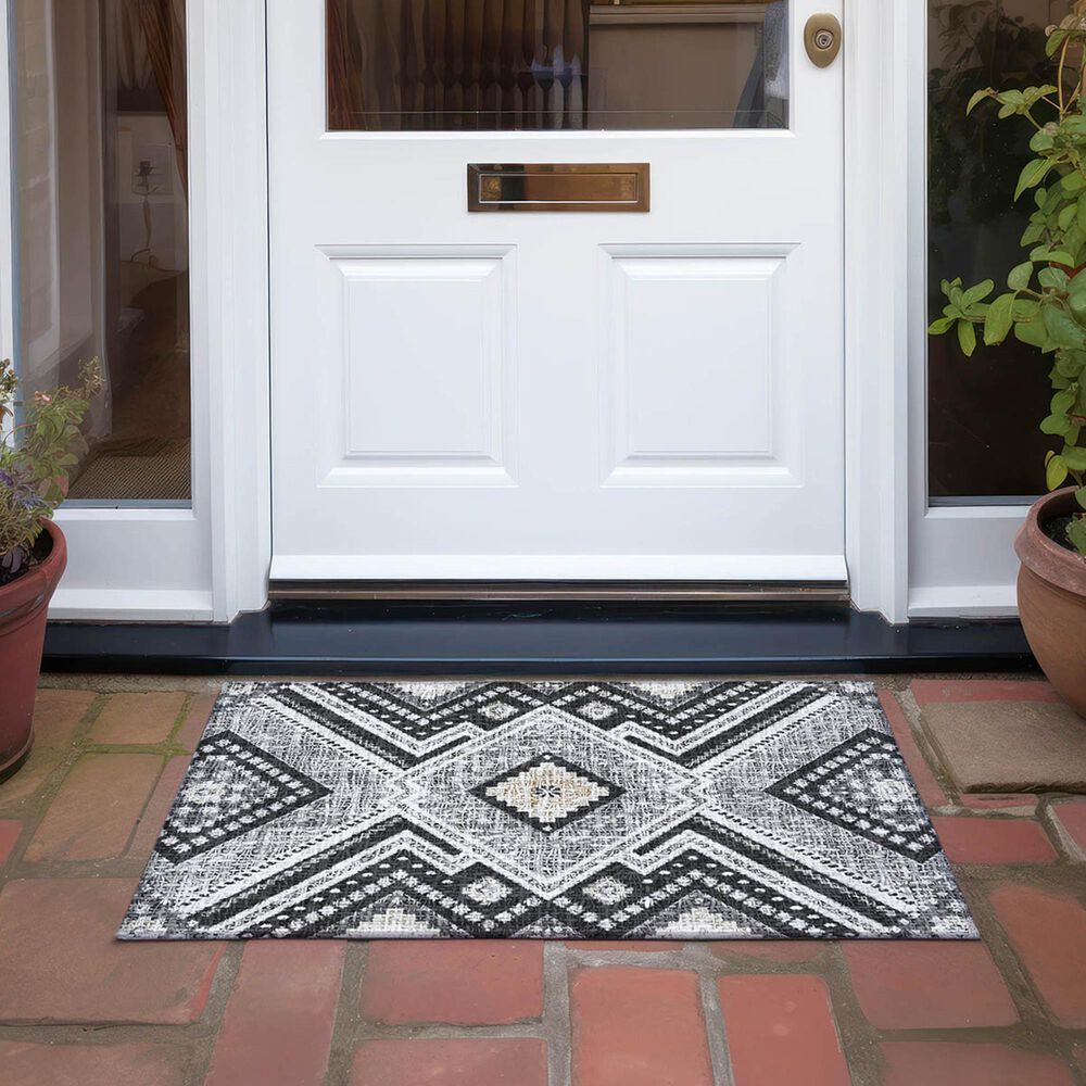 Dalyn Rug Company Portico PO5 Black 2&#39;6&quot; x 3&#39;10&quot; Area Rug, , large