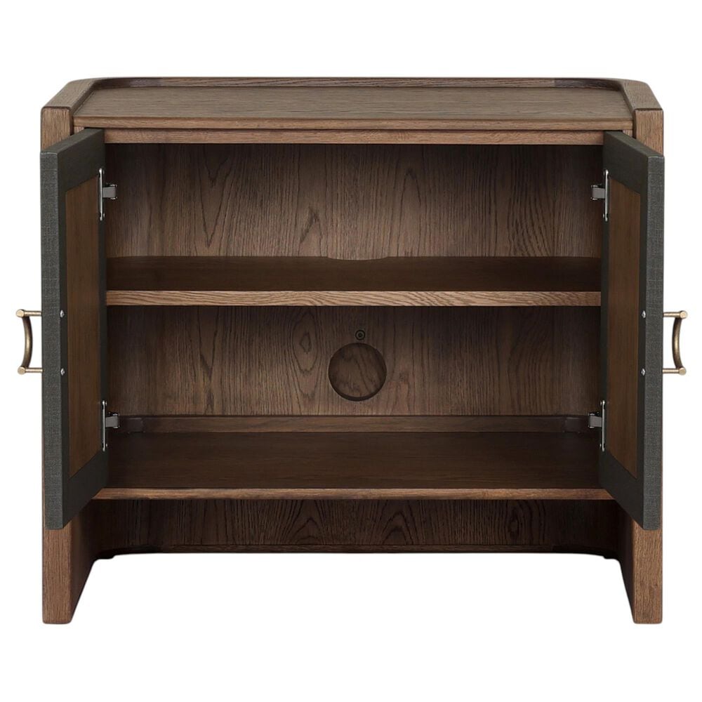 Four Hands Kiran Nightstand in Amber Oak and Dark Green, , large