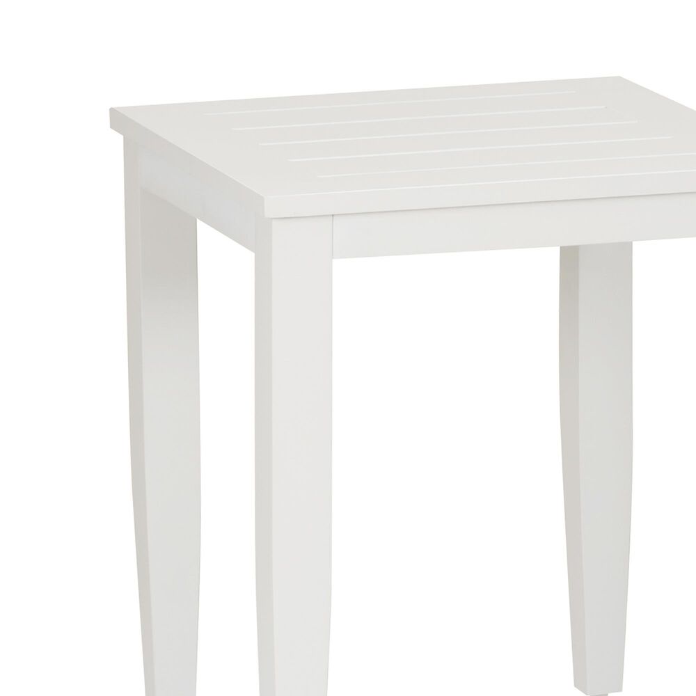 Linon Home Decor Claiborne Square Side Table in White, , large