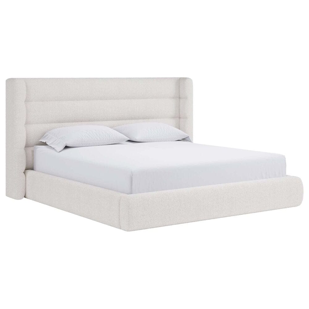 Urban Home Formosa Frank King Upholstered Bed in Ivory, , large