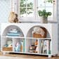 RiverRidge Home Kids Curve Appeal 46" 4-Cubby Bookcase in White, , large