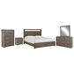Riva Ridge Modern Loft 5 Piece California King Panel Bedroom Set in Greystone, , large