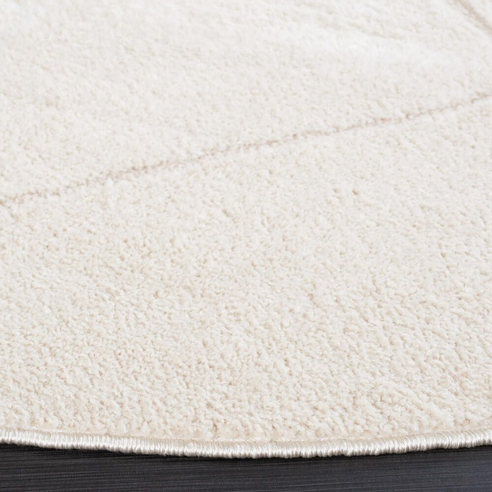 Safavieh Melody Geometric 6&#39;7&quot; Round Ivory and Beige Area Rug, , large