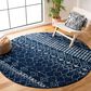 Safavieh Tulum 5" Round Navy and Ivory Area Rug, , large