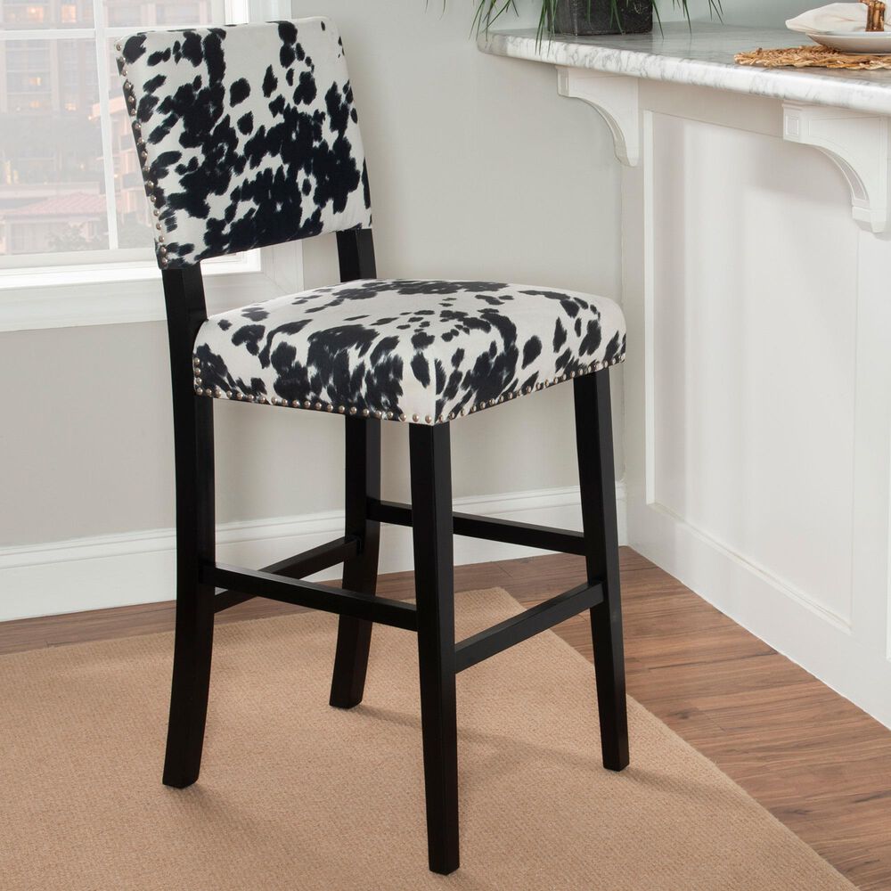 Linon Home Decor Corey Bar Stool in Black, , large