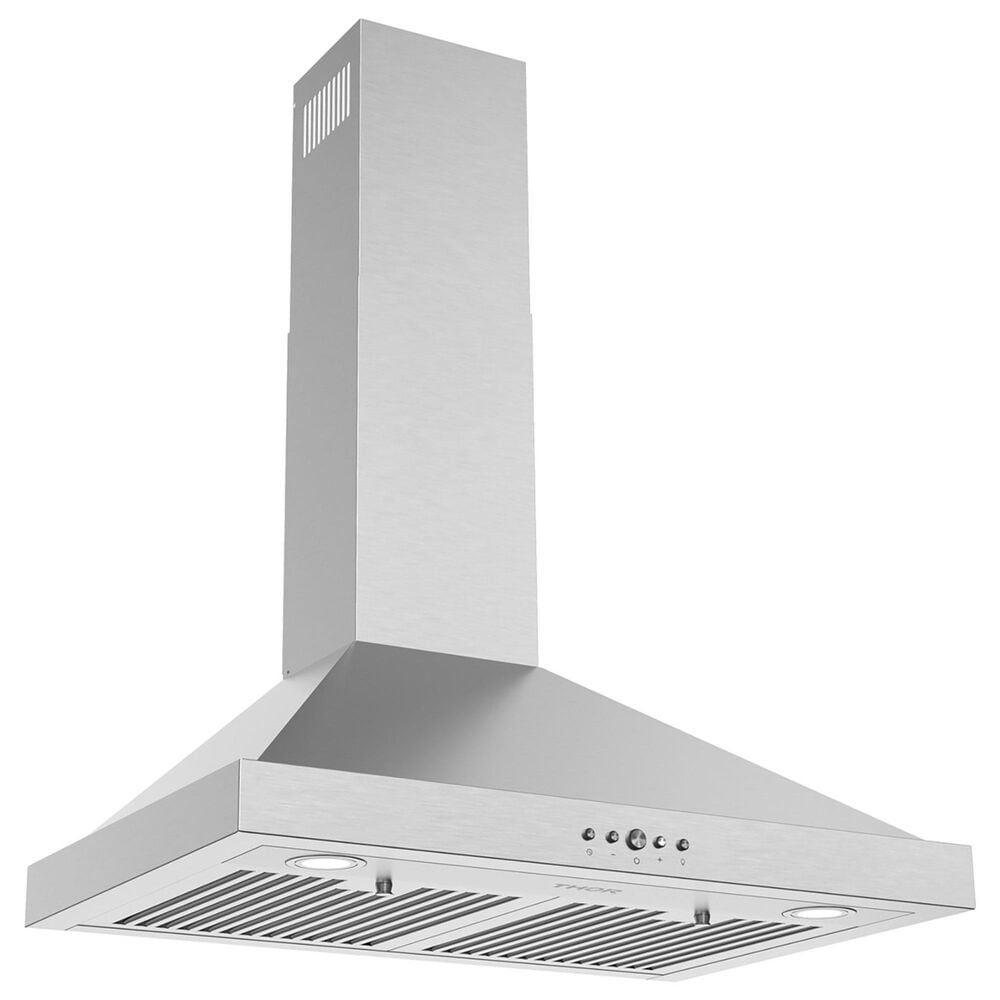 Thor Kitchen 30" Convertible Wall Mount Chimney Range Hood in Stainless Steel, , large