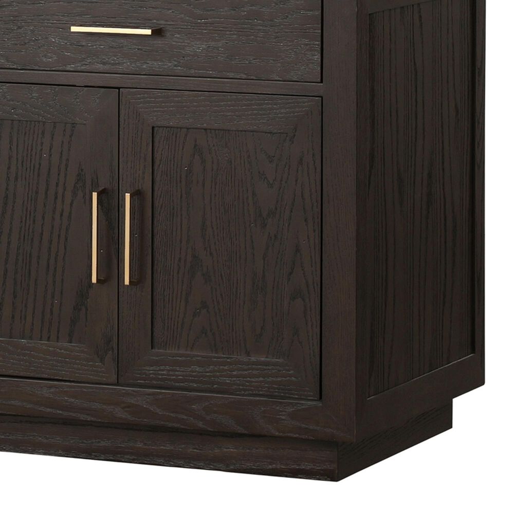 Lexora Home Abbey 84&quot; Double Bathroom Vanity in Brown Oak with 2 cm White Quartz Top and Rectangular Sinks, , large