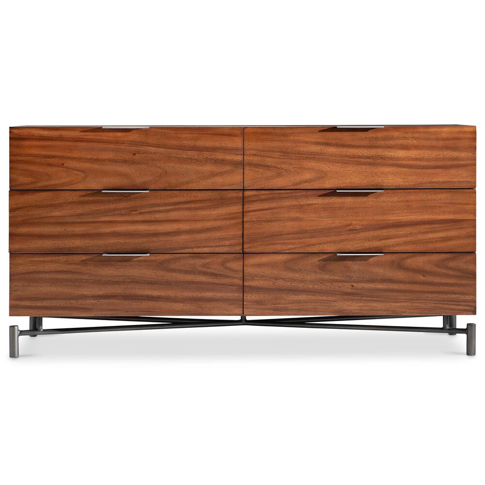 Bernhardt Brasea 60" 6-Drawer Dresser Only in Lume and Tungsten, , large