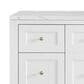James Martin Vanities Breckenridge 60" Single Bathroom Vanity in Bright White with 3 cm Ethereal Noctis Quartz Top and Rectangular Sink, , large