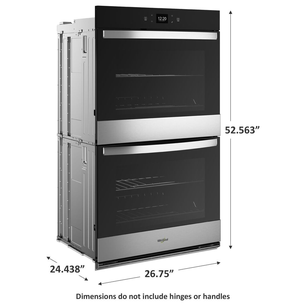 Whirlpool 27&quot; Self-Cleaning Air Fry Single-Fan Smart Double Electric Wall Oven in Fingerprint Resistant Stainless Steel, , large