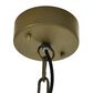 Creative Coop Laurel Draped Wood Bead Chandelier with Brushed Gold and Faded Blue Shade, , large