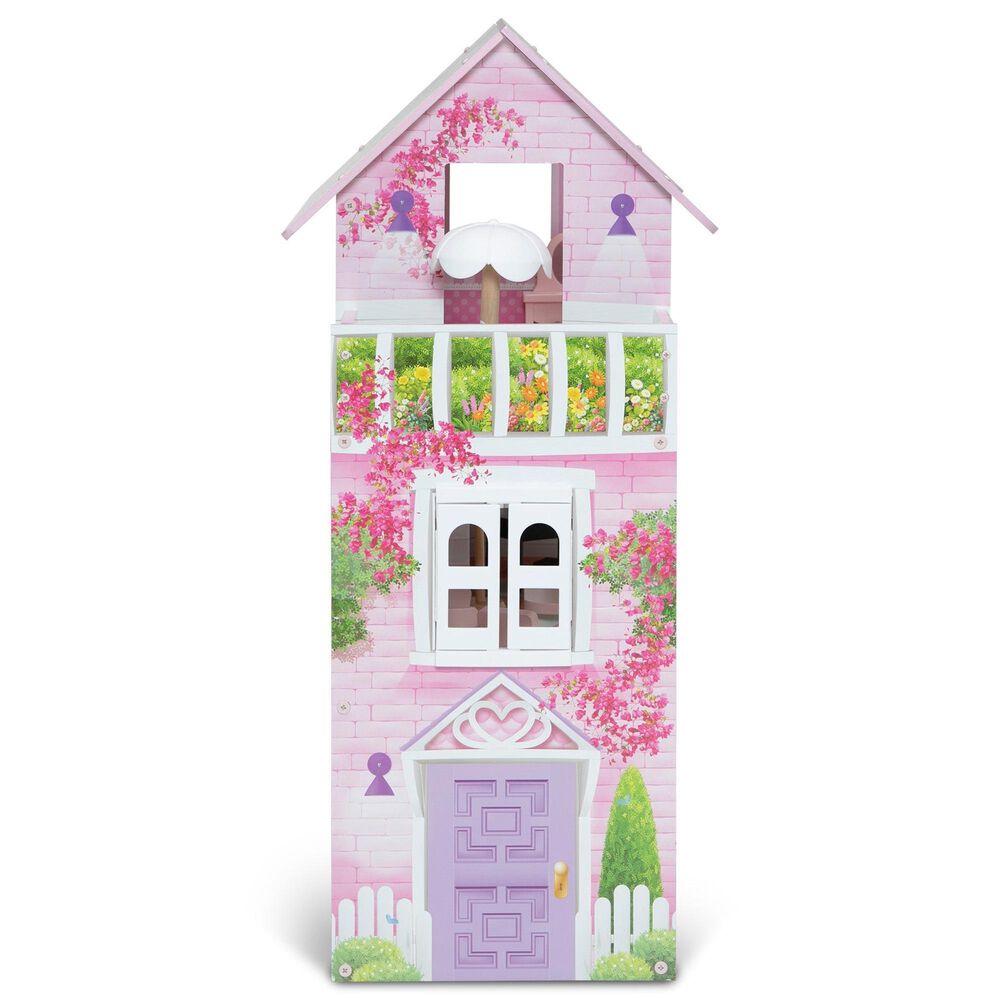 Delta Children Little Gem Dollhouse with 3-Story and 4 Rooms in Multicolor, , large