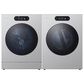 LG 5.8 Cu. Ft. Smart Front Load Washer and 9.0 Cu. Ft. Gas Dryer in Brushed Platinum Steel, , large