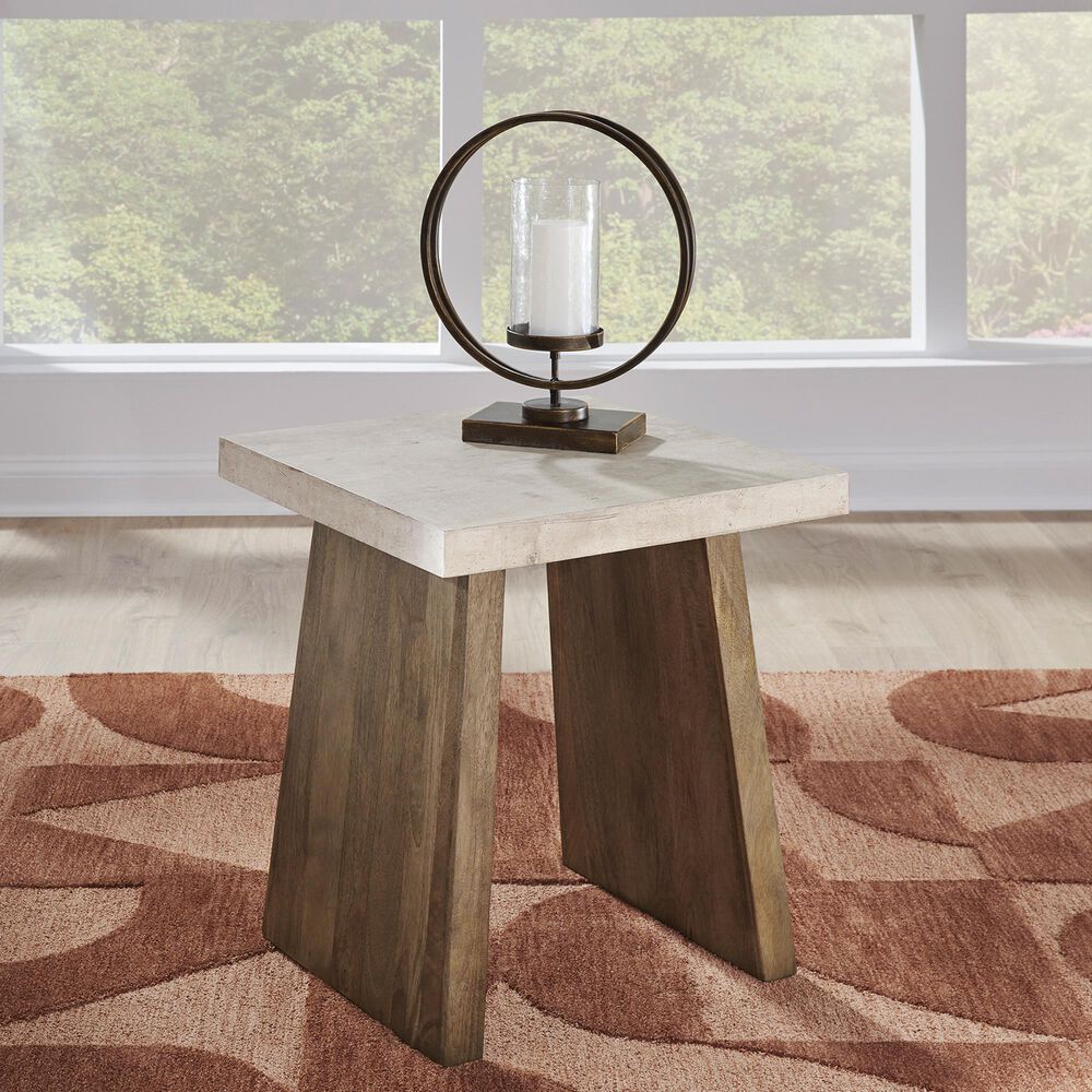 Ashley Brendalhouse Square End Table in Light Brown, , large