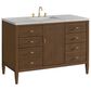 James Martin Vanities Myrrin 48" Vanity in Mid Century Walnut with 3 cm Eternal Jasmine Pearl Quartz Top, , large