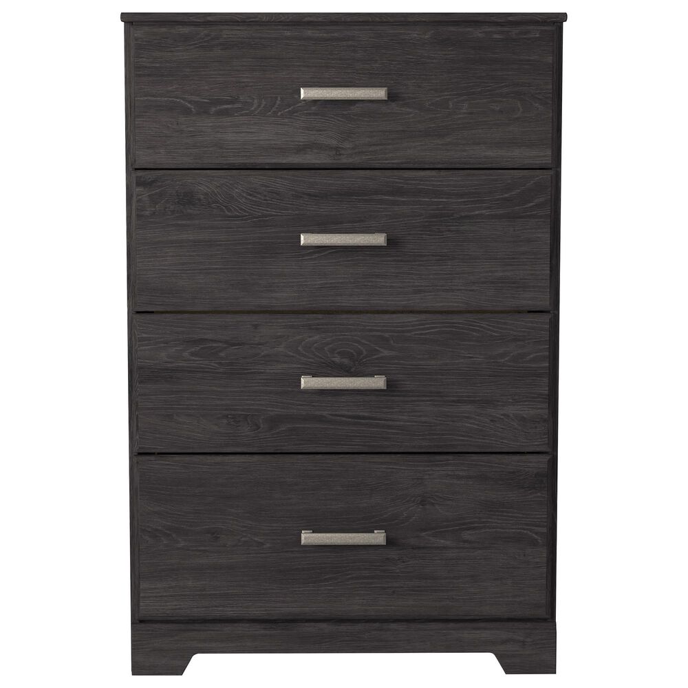 Ashley Belachime King Panel Bed with Dresser Chest and 2 Nightstands in Dark Charcoal, , large