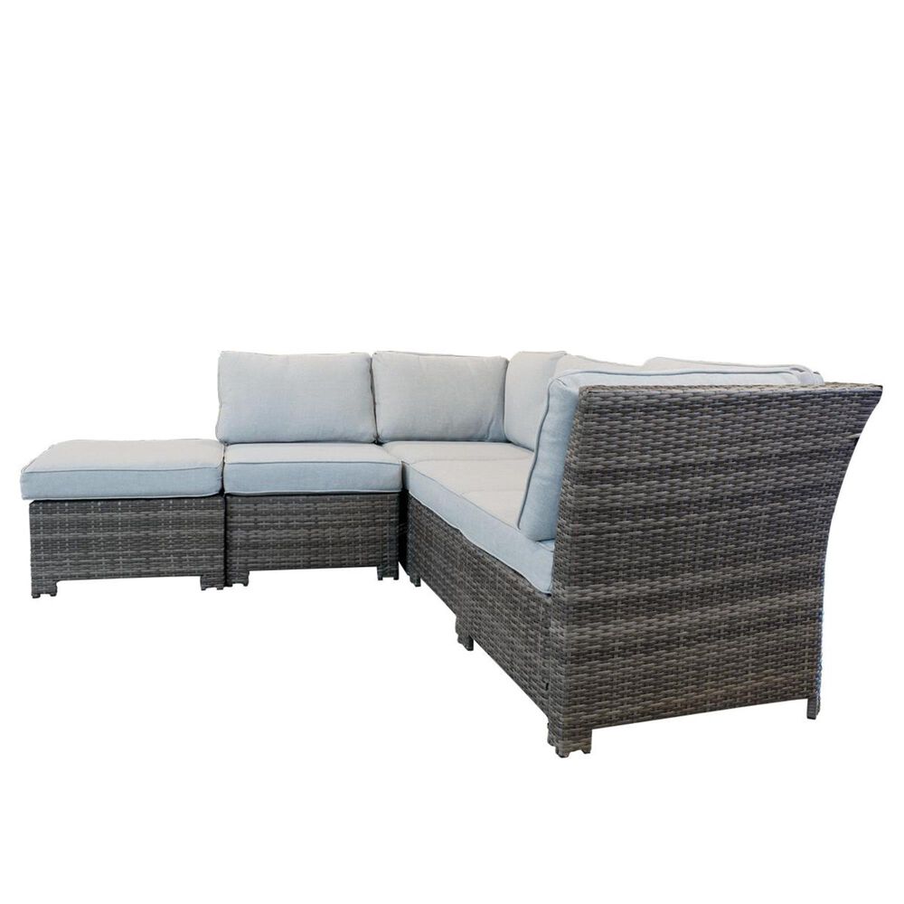 Global Note Collections South Isle 6-Piece Sectional in Gray and Natural, , large