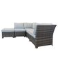 Global Note Collections South Isle 6-Piece Sectional in Gray and Natural, , large