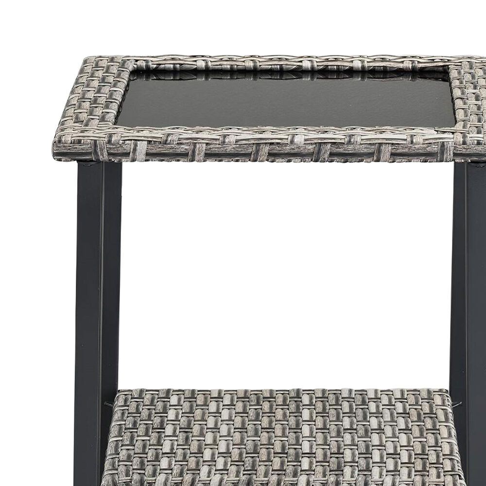 Sunwell Garden 3-Piece Patio Chat Set with Side Table in Beige, , large