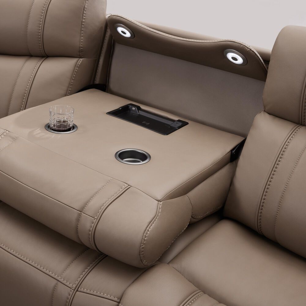 Oxford Furniture 6-Piece Leather Power Reclining Sectional, , large